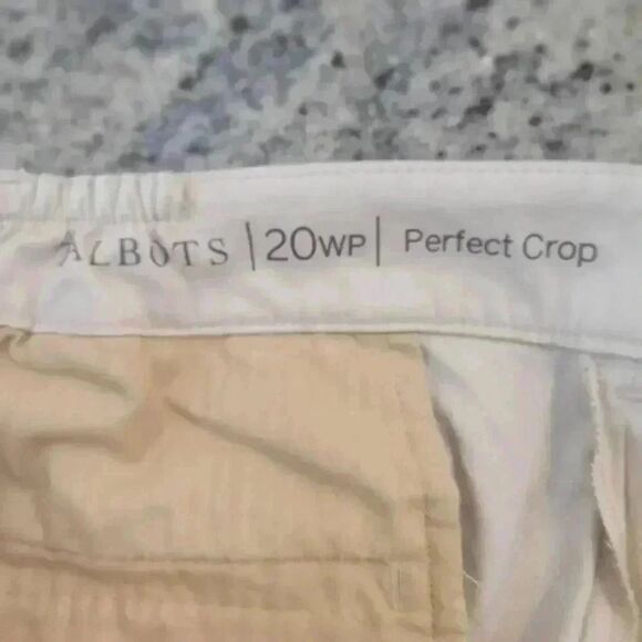 Talbots Women's Stone Ivory Cotton/Spandex Slim Leg Crop Length Sits at Waist Pe - Picture 13 of 14